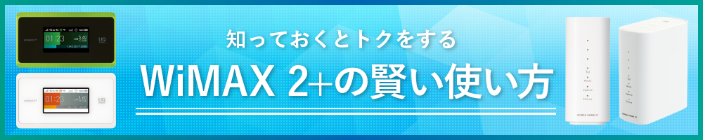 WiMAXの賢い使い方